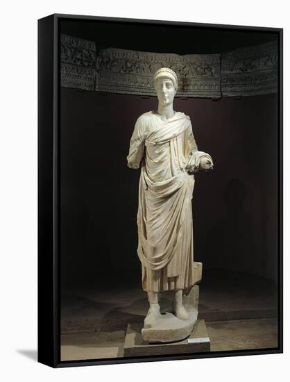 Marble Statue of Emperor Valentinian II-null-Framed Stretched Canvas