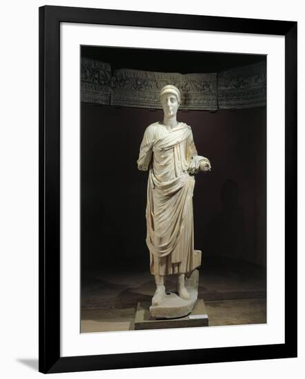 Marble Statue of Emperor Valentinian II-null-Framed Giclee Print