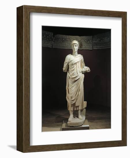 Marble Statue of Emperor Valentinian II-null-Framed Giclee Print