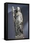 Marble Statue of Empress Lucilla Wife of Lucius Verus Leaning Against Large Torch-null-Framed Stretched Canvas