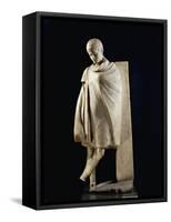 Marble Statue of Ephebe Athlete Wrapped in Chlamys, from Aydin-null-Framed Stretched Canvas