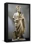 Marble Statue of Flavio Damiano, Artifact Uncovered in Ephesus, Turkey-null-Framed Stretched Canvas