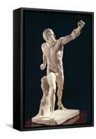 Marble Statue of Gladiator known as Borghese-null-Framed Stretched Canvas