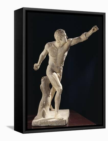 Marble Statue of Gladiator-null-Framed Stretched Canvas