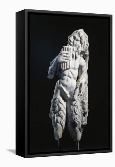 Marble Statue of God Pan, from Tyrnovo, Moldova-null-Framed Stretched Canvas