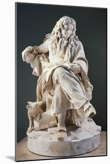 Marble Statue of Jean De La Fontaine-null-Mounted Giclee Print