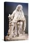 Marble Statue of Jean Racine-null-Stretched Canvas