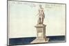 Marble Statue of King Charles II (1630-85) on the Royal Exchange, from 'A Book of the Prospects of-Robert Morden-Mounted Giclee Print