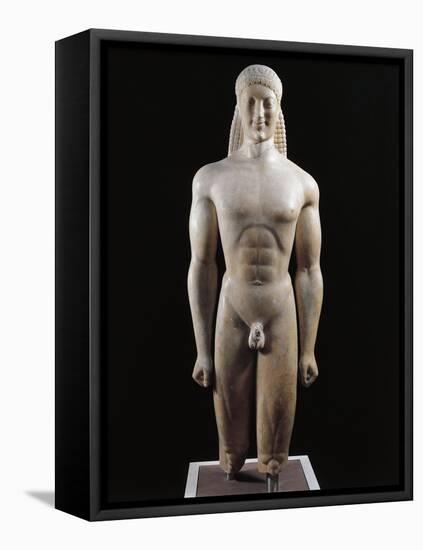 Marble Statue of Kouros, known as Apollo Milani-null-Framed Stretched Canvas