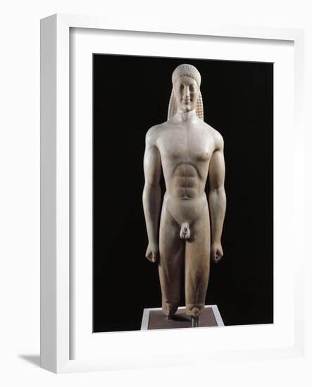 Marble Statue of Kouros, known as Apollo Milani-null-Framed Giclee Print
