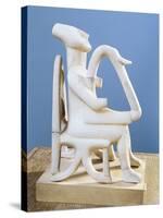 Marble Statue of Lyre Player, from Keros Island, Greece-null-Stretched Canvas