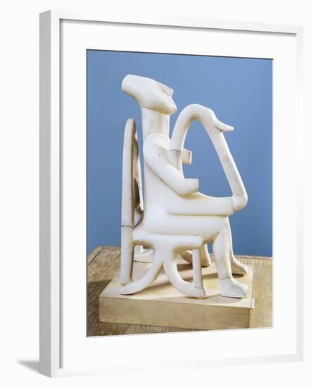 Marble Statue of Lyre Player, from Keros Island, Greece-null-Framed Giclee Print