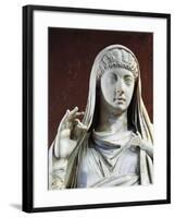 Marble Statue of Messalina Holding Britannicus, from Rome Surroundings, Detail-null-Framed Giclee Print