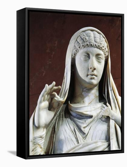 Marble Statue of Messalina Holding Britannicus, from Rome Surroundings, Detail-null-Framed Stretched Canvas