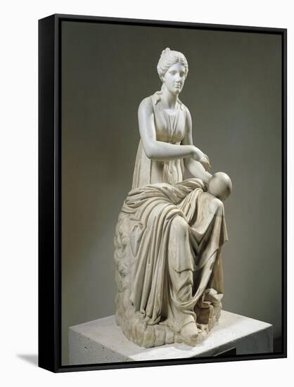 Marble Statue of Muse Urania-null-Framed Stretched Canvas