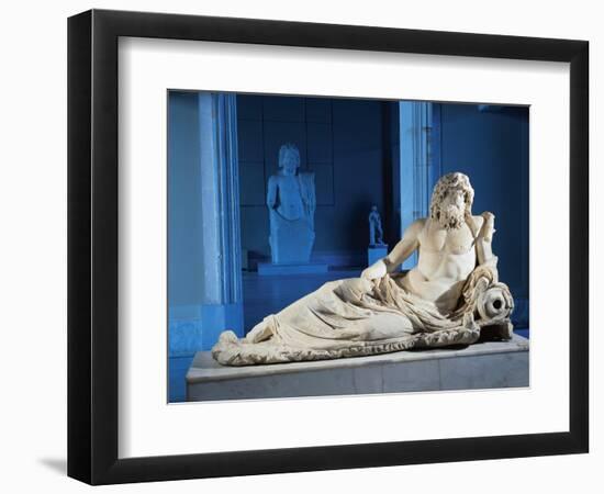 Marble Statue of Oceanus, from Gymnasium of Vedius, Ephesus, Turkey-null-Framed Premium Giclee Print