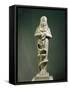 Marble Statue of Osiris Chronocrator with Snake, Symbol of Passing of Time-null-Framed Stretched Canvas