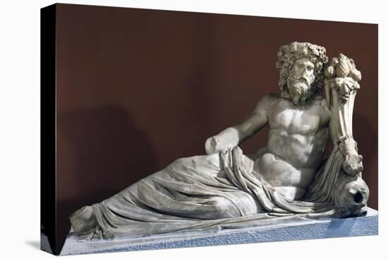 Marble Statue of River Deity Cayster, Artifact Uncovered in Ephesus, Turkey-null-Stretched Canvas