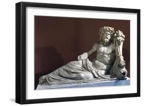 Marble Statue of River Deity Cayster, Artifact Uncovered in Ephesus, Turkey-null-Framed Giclee Print