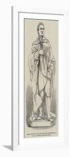 Marble Statue of the Late Marquis of Londonderry, Kg by J E Thomas-null-Framed Giclee Print