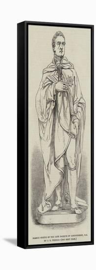 Marble Statue of the Late Marquis of Londonderry, Kg by J E Thomas-null-Framed Stretched Canvas