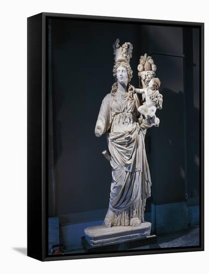 Marble Statue of Tyche, Goddess of Fortune, from Prusias Ad Hypium, Turkey-null-Framed Stretched Canvas