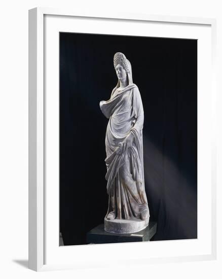 Marble Statue of Woman, from Aphrodisias, Turkey-null-Framed Giclee Print