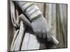 Marble Statue of Young Man, Detail of Hand Holding Roll of Parchment, 425-450 A.D.-null-Mounted Giclee Print