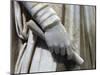 Marble Statue of Young Man, Detail of Hand Holding Roll of Parchment, 425-450 A.D.-null-Mounted Giclee Print
