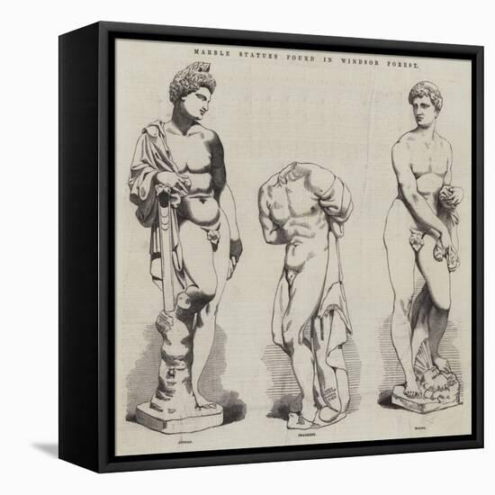 Marble Statues Found in Windsor Forest-null-Framed Stretched Canvas