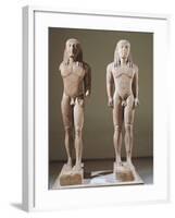 Marble Statues Representing Brothers Kleobis and Biton-null-Framed Giclee Print