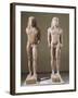 Marble Statues Representing Brothers Kleobis and Biton-null-Framed Giclee Print