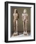 Marble Statues Representing Brothers Kleobis and Biton-null-Framed Giclee Print