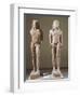 Marble Statues Representing Brothers Kleobis and Biton-null-Framed Giclee Print