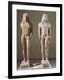 Marble Statues Representing Brothers Kleobis and Biton-null-Framed Giclee Print