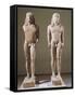 Marble Statues Representing Brothers Kleobis and Biton-null-Framed Stretched Canvas