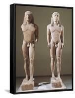 Marble Statues Representing Brothers Kleobis and Biton-null-Framed Stretched Canvas