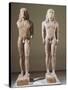 Marble Statues Representing Brothers Kleobis and Biton-null-Stretched Canvas