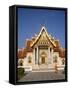 Marble Temple, Monk, Bangkok, Thailand-Steve Vidler-Framed Stretched Canvas