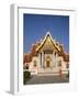 Marble Temple, Monk, Bangkok, Thailand-Steve Vidler-Framed Photographic Print