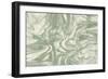 Marbled Abstract Light-Wild Apple Portfolio-Framed Art Print