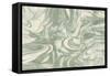 Marbled Abstract Light-Wild Apple Portfolio-Framed Stretched Canvas