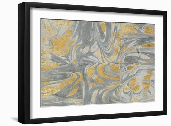 Marbled Abstract Neutral-Wild Apple Portfolio-Framed Art Print