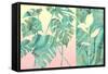 Marbled Tropical Silhouettes-null-Framed Stretched Canvas