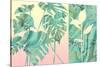 Marbled Tropical Silhouettes-null-Stretched Canvas