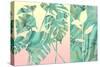 Marbled Tropical Silhouettes-null-Stretched Canvas