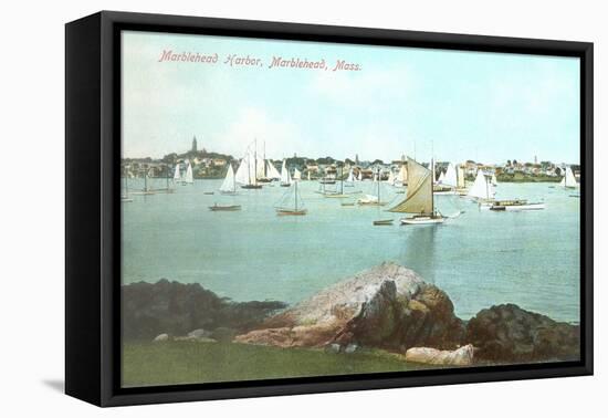 Marblehead Harbor, Marblehead, Mass.-null-Framed Stretched Canvas