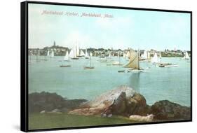 Marblehead Harbor, Marblehead, Mass.-null-Framed Stretched Canvas