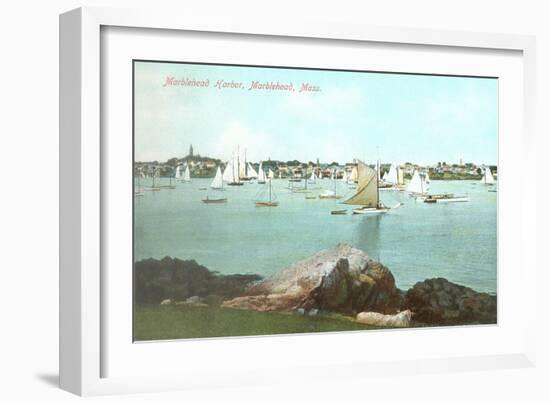 Marblehead Harbor, Marblehead, Mass.-null-Framed Art Print