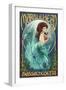 Marblehead, Massachusetts - Mermaid-Lantern Press-Framed Art Print
